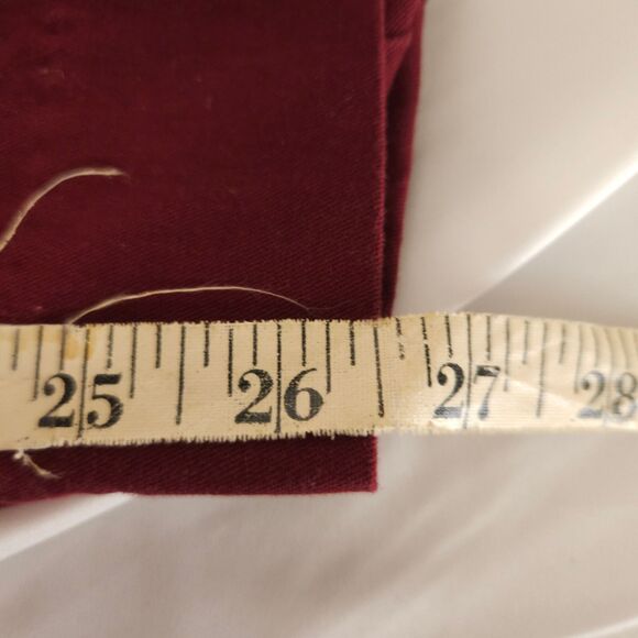 J Crew Womens 2 30x26 Red Burgundy Straight Leg Mercantile Ankle Cropped Pants - Picture 9 of 9